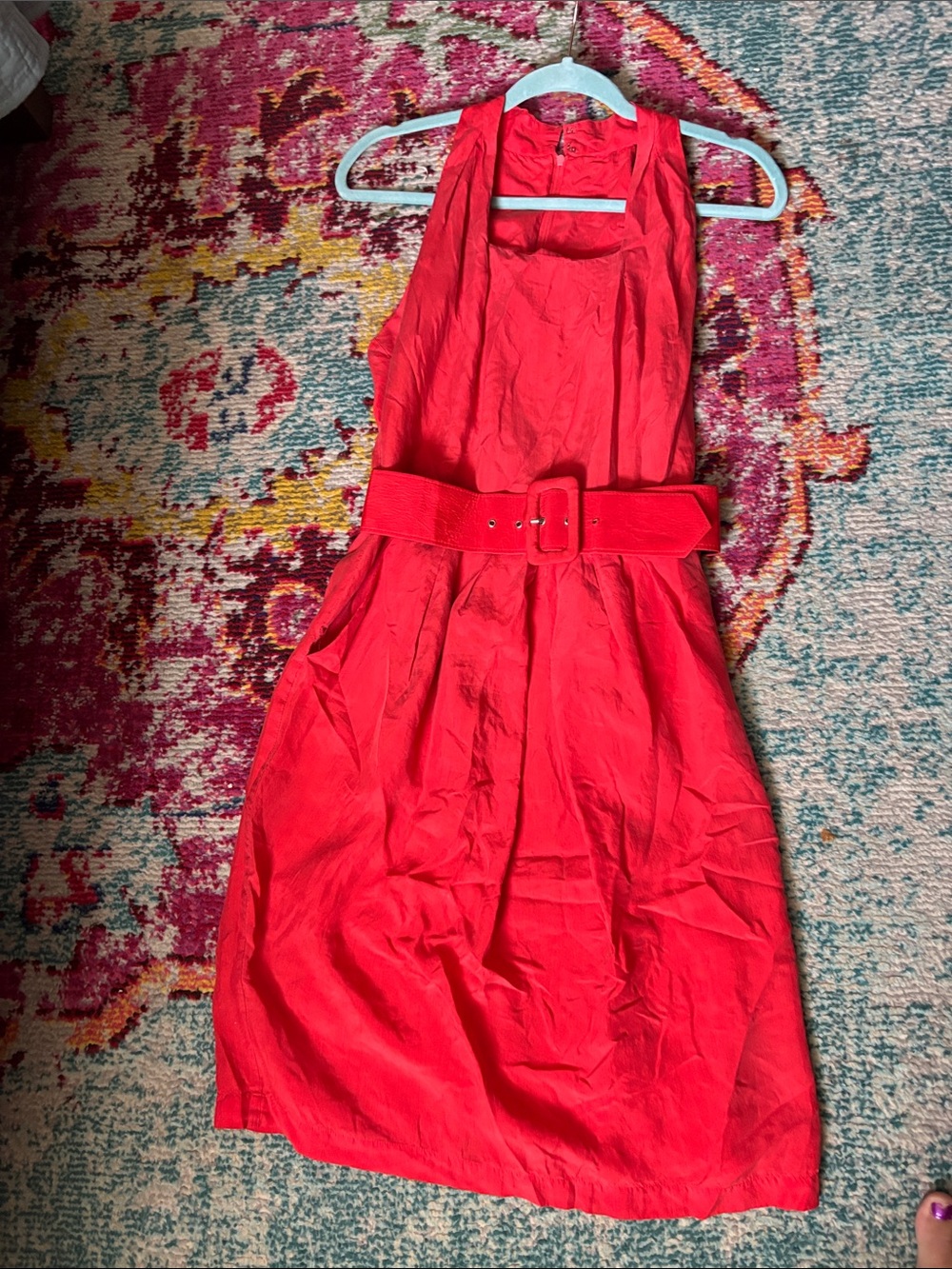 Express Red Mini Dress with Belt
